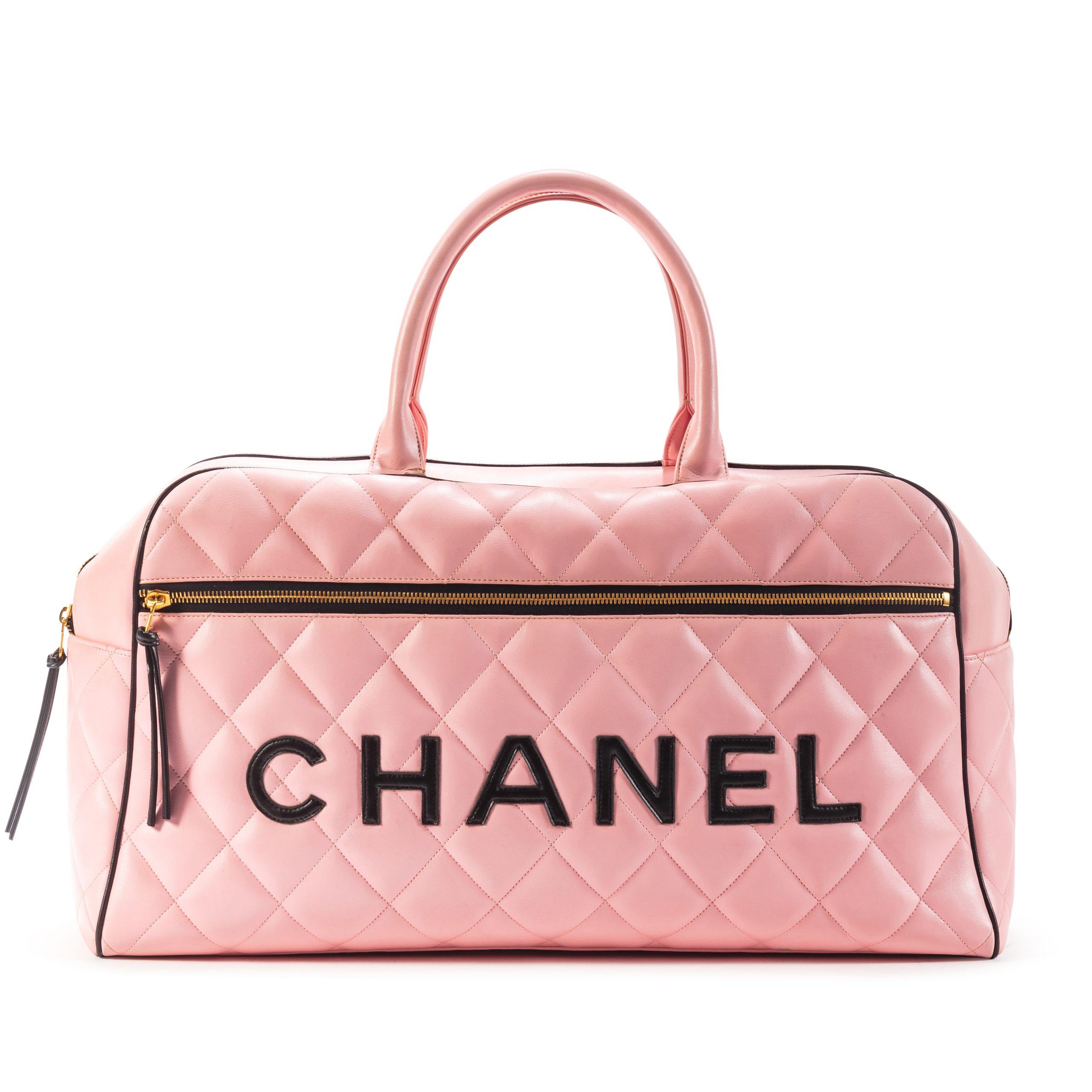 Pink Boston Quilted Bowling Bag, ca. 1994-1996