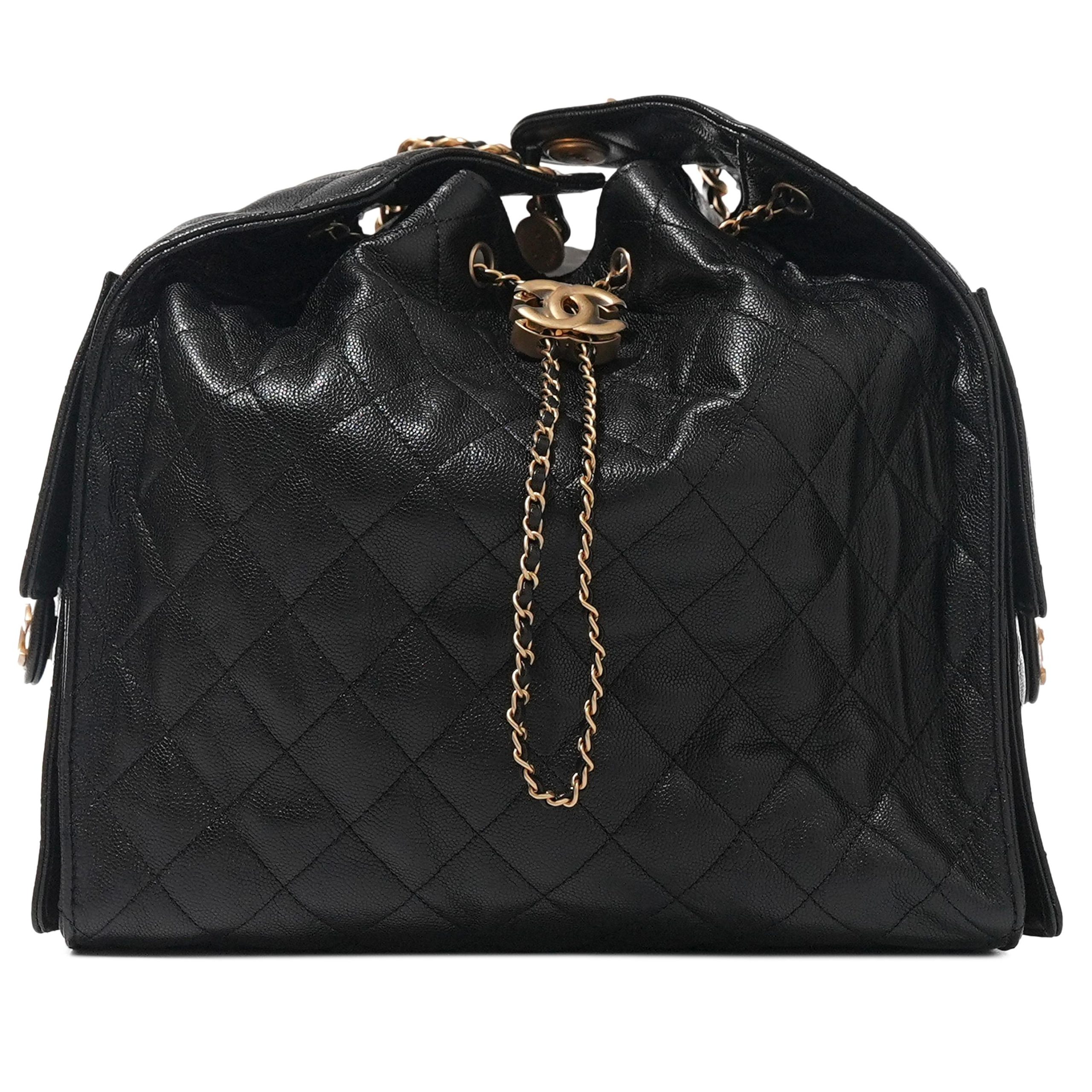 Black Quilted Caviar Chanel 25 Aged Gold Hardware, 2025