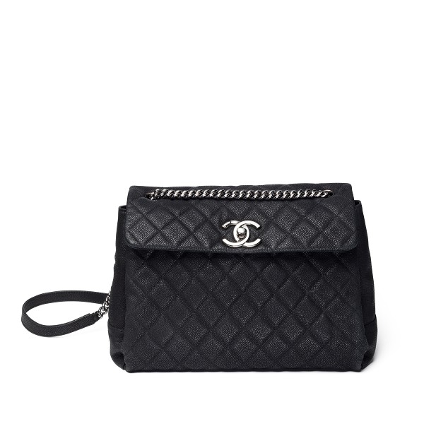 Black Quilted Matte Caviar Lady Pearly Flap Bag Silver Hardware, 2012