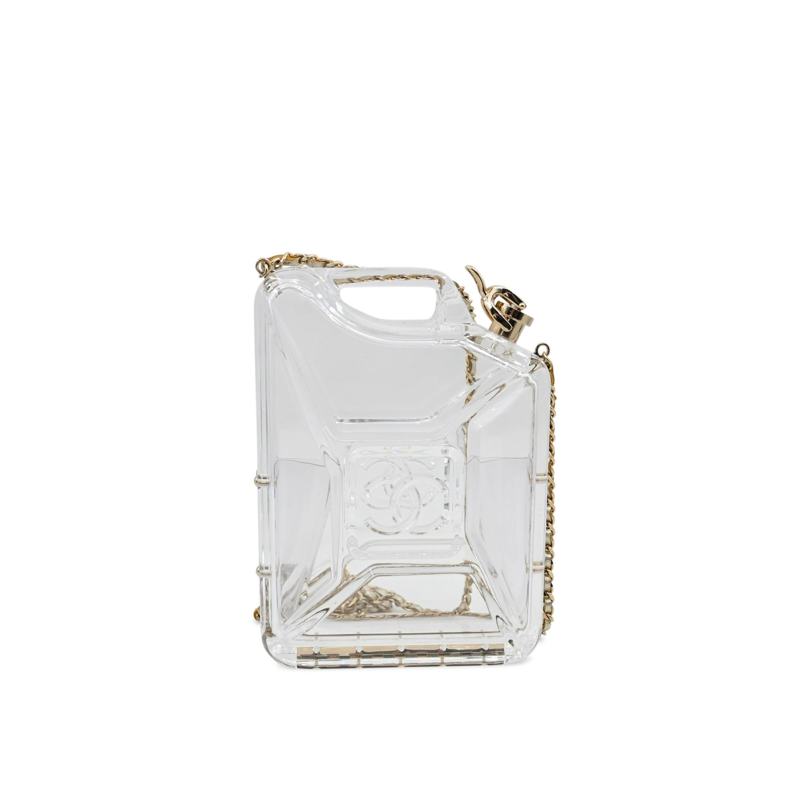 Limited Edition Clear Lucite Dubai by Night Gas Tank Pale Gold Hardware, 2015