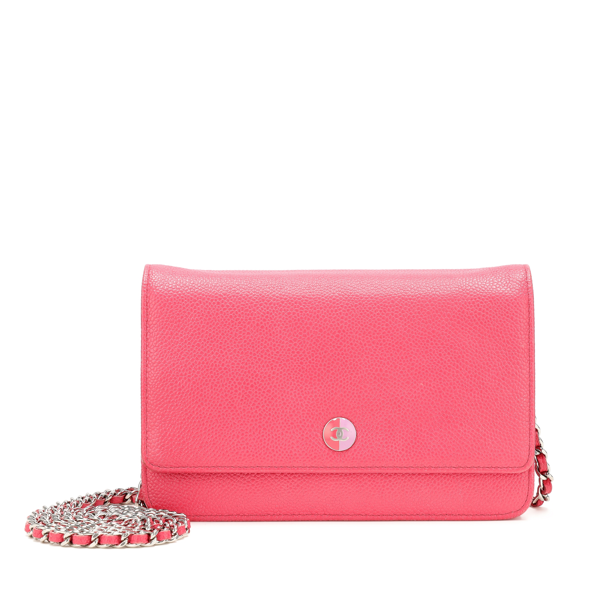 Pink Caviar Button Logo Wallet on Chain, 2012-2013